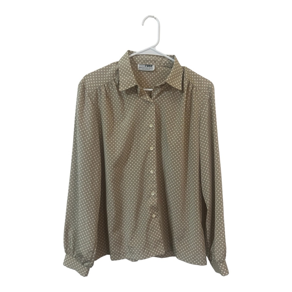 Russ Beige Polka Dot Shirt